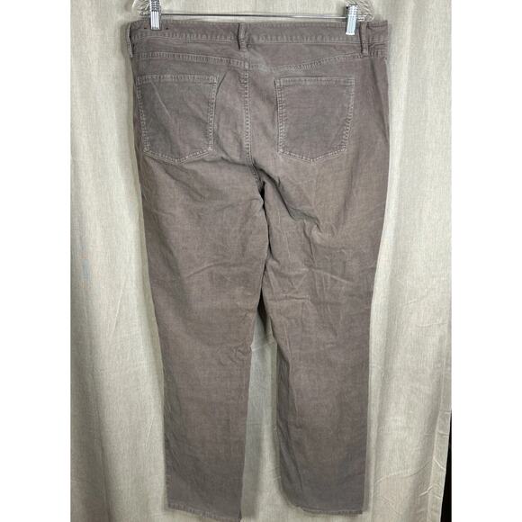 Talbots Flawless 5-Pocket Pants - Size 16 Straight - Light Gray Corduroy - Picture 2 of 4